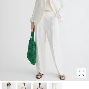 JCREW. - STRAIGHT-LEG ESSENTIAL PANT IN CHELSEA LINEN-CUPRO BLEND